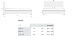 Letto contenitore matrimoniale disponibile in 3 misure e vari colori