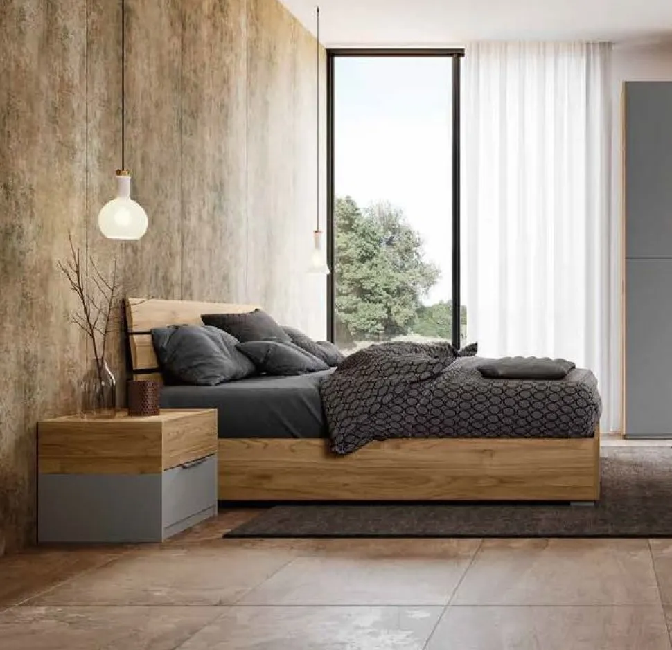 Letto contenitore matrimoniale moderno Relax disponibile in 2 misure e vari colori