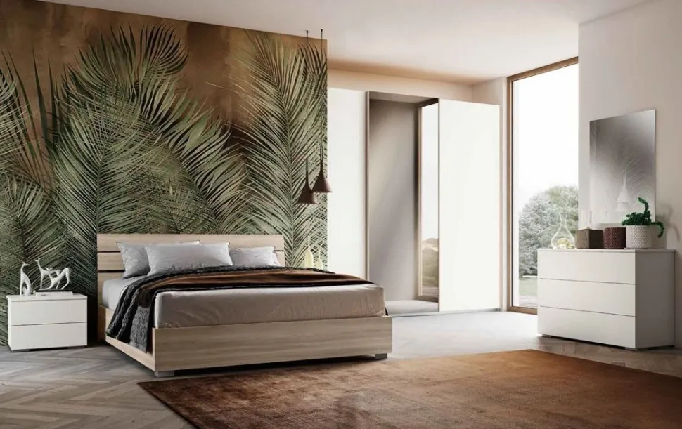 Letto contenitore matrimoniale moderno Relax disponibile in 2 misure e vari colori
