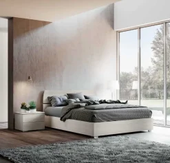 Letto contenitore matrimoniale con doppio pannello Eko disponibile in 2 misure e vari colori