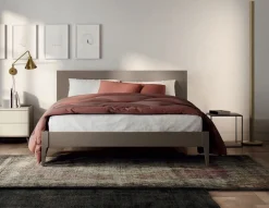 Letto contenitore matrimoniale con alloggiamento posteriore modello Teseo linea Lotto