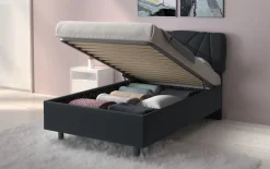 Letto contenitore Pop una piazza e mezza in Lycra disponibile in 6 colori