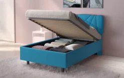 Letto contenitore Pop una piazza e mezza in Lycra disponibile in 6 colori