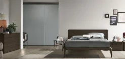 Letto con testiera curva matrimoniale Ronald disponibile in 2 misure e vari colori