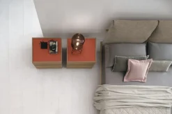 Letto con testiera imbottita matrimoniale Panama disponibile in 2 misure e vari colori