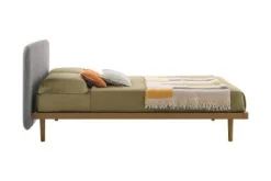 Letto con testiera imbottita matrimoniale Silvia disponibile in 2 misure e vari colori