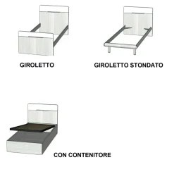 Letto ENEA una piazza e mezza frassino nuvola e rosa