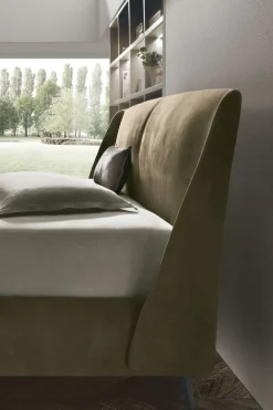 Letto imbottito in tessuto matrimoniale Milano disponibile in 2 misure e vari colori