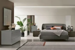 Letto imbottito in tessuto matrimoniale Milano disponibile in 2 misure e vari colori