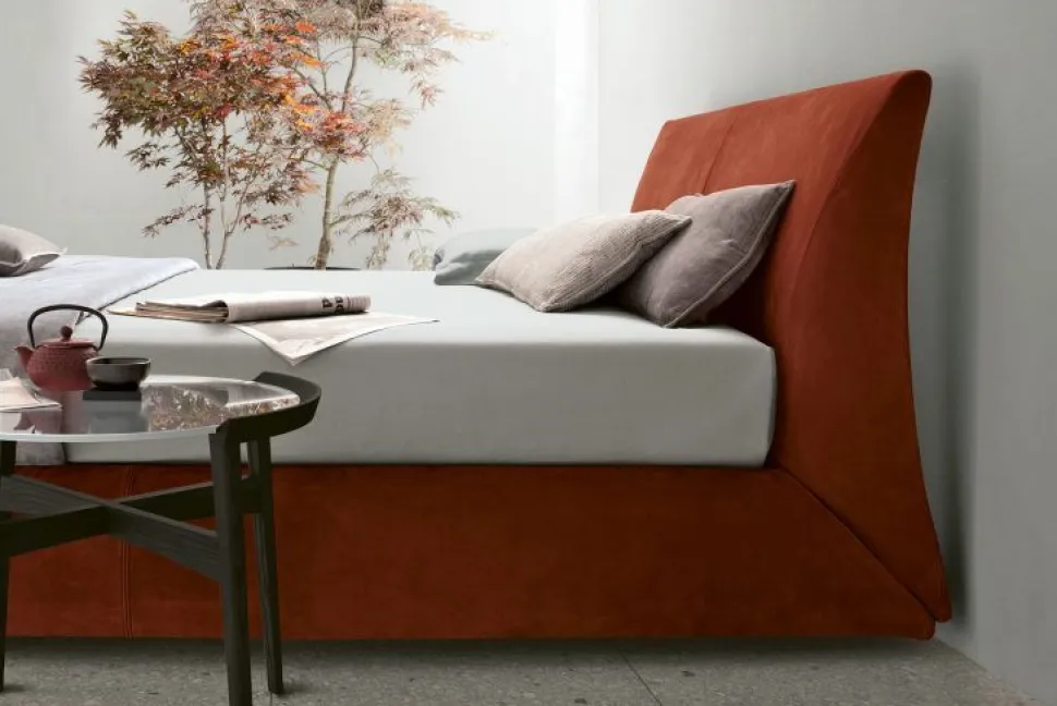 Letto imbottito in tessuto matrimoniale Glam disponibile in 2 misure vari colori