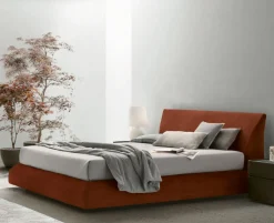Letto imbottito in tessuto matrimoniale Glam disponibile in 2 misure vari colori