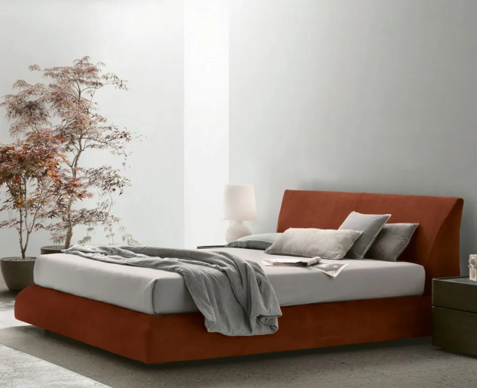 Letto imbottito in tessuto matrimoniale Glam disponibile in 2 misure vari colori
