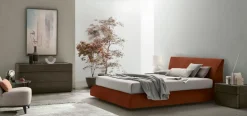 Letto imbottito in tessuto matrimoniale Glam disponibile in 2 misure vari colori