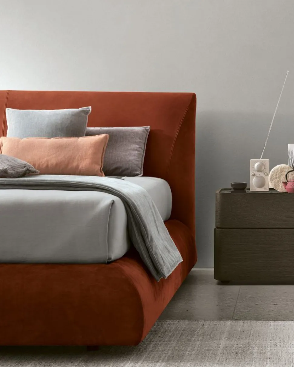Letto imbottito in tessuto matrimoniale Glam disponibile in 2 misure vari colori