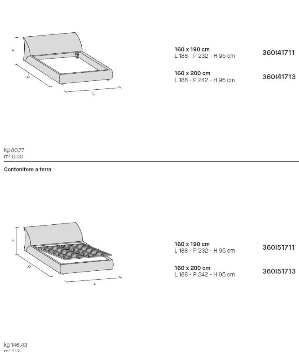 Letto imbottito in tessuto matrimoniale Glam disponibile in 2 misure vari colori