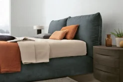 Letto imbottito in tessuto matrimoniale Miriam disponibile in 2 misure vari colori