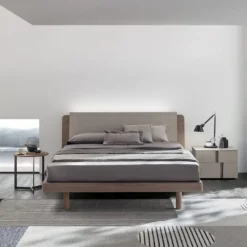 Letto in legno matrimoniale Materia disponibile in 2 misure e vari colori