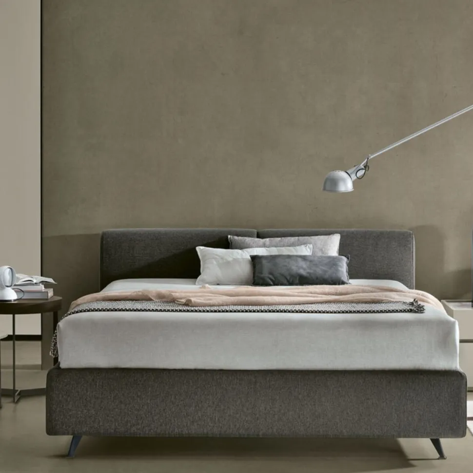 Letto in tessuto imbottito matrimoniale Veronica disponibile in 2 misure e vari colori