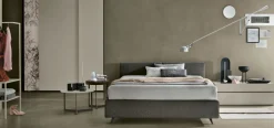 Letto in tessuto imbottito matrimoniale Veronica disponibile in 2 misure e vari colori