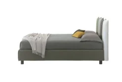 Letto in tessuto imbottito matrimoniale Alessio disponibile in 2 misure e vari colori