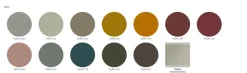 Letto in tessuto imbottito matrimoniale con cuscini reclinabili e comodini integrati Amedeo disponibile in vari colori