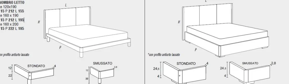 Letto matrimoniale Agata linea New Season