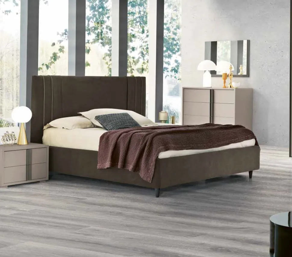 Letto matrimoniale Andreas linea Domino disponibile in 6 colori