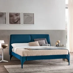 Letto matrimoniale Angel linea Dreamer in finitura Blu