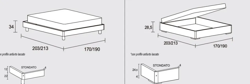 Letto matrimoniale Conny linea New Season