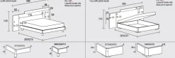 Letto matrimoniale con pannelli testiera Levante linea New Season