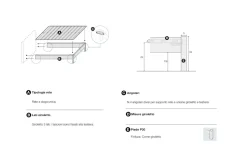 Letto matrimoniale con testiera bicolore Porter disponibile in 2 misure e vari colori