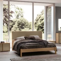 Letto matrimoniale con testiera bicolore Porter disponibile in 2 misure e vari colori