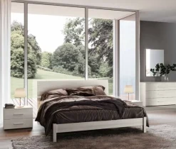 Letto matrimoniale con testiera snodata Mizar disponibile in vari colori