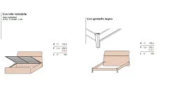 Letto matrimoniale Elody linea volo 10 colorazioni