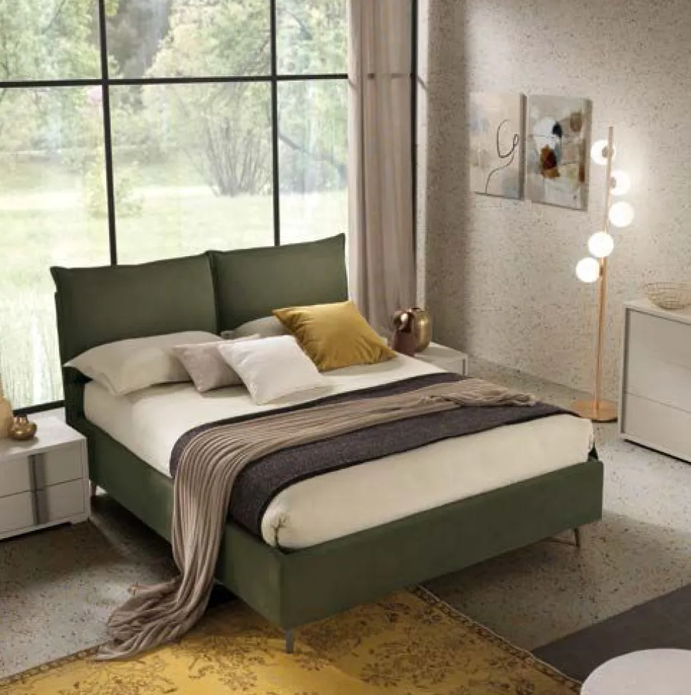 Letto matrimoniale Fabia linea Domino disponibile in 6 colori
