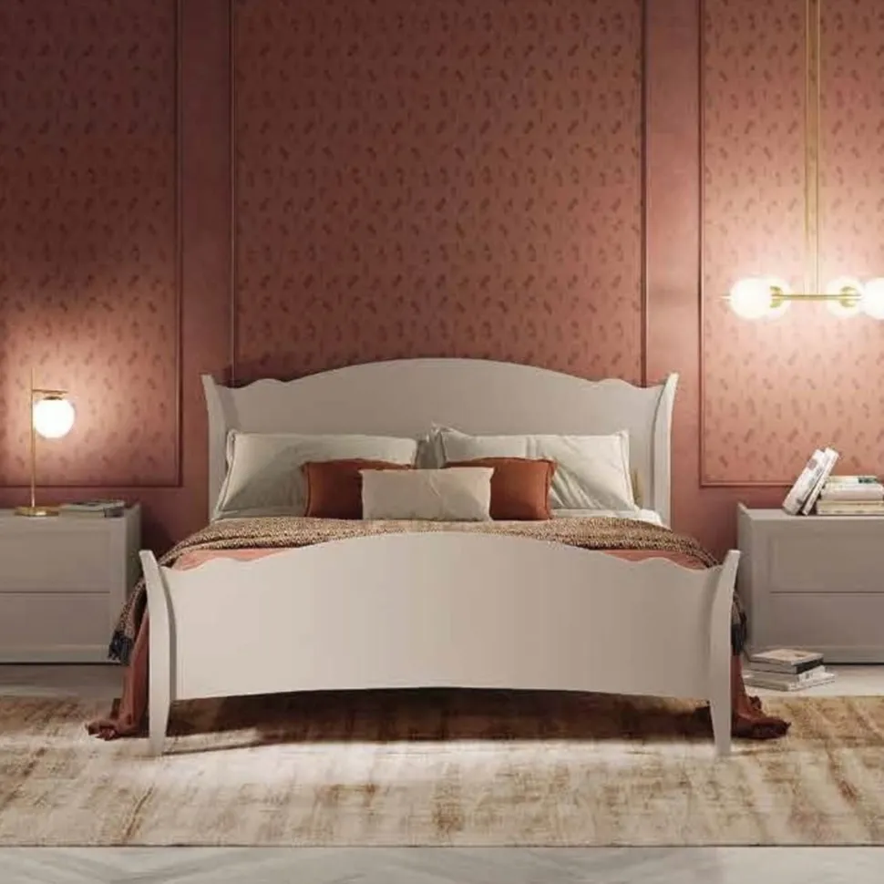 Letto matrimoniale Guido linea Ginevra disponibile in 9 colorazioni
