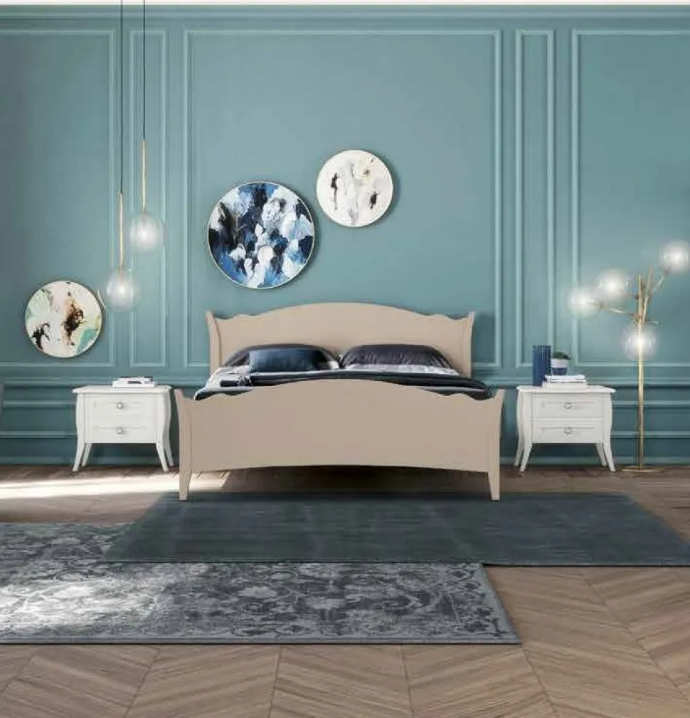 Letto matrimoniale Guido linea Ginevra disponibile in 9 colorazioni
