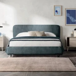 Letto matrimoniale imbottito in tessuto modello Rasty linea Lotto
