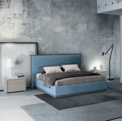 Letto matrimoniale imbottito in tessuto modello Paddy linea Lotto