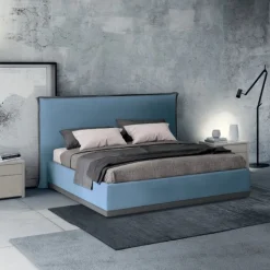 Letto matrimoniale imbottito in tessuto modello Paddy linea Lotto