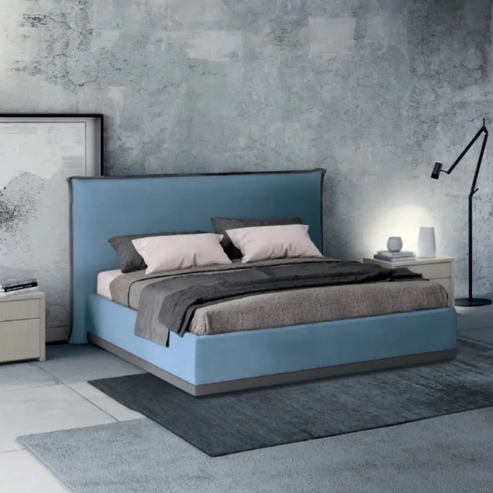 Letto matrimoniale imbottito in tessuto modello Paddy linea Lotto