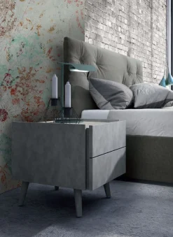 Letto matrimoniale imbottito in tessuto modello Sirio linea Lotto