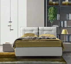 Letto matrimoniale imbottito in tessuto modello Flora linea Lotto