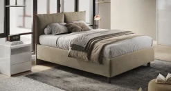 Letto matrimoniale imbottito in tessuto moderno Collezione Cheriè 8 Varianti Colore