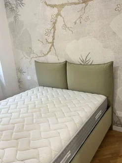 Letto matrimoniale imbottito in tessuto moderno Collezione Cheriè 8 Varianti Colore
