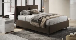 Letto matrimoniale imbottito in tessuto moderno Collezione Cheriè 8 Varianti Colore