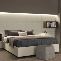 Letto matrimoniale imbottito in tessuto modello Conte linea Lotto