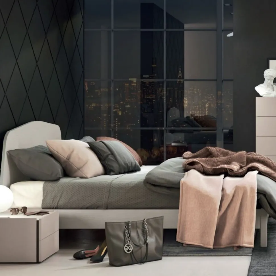 Letto matrimoniale in legno modello Lion linea Lotto