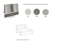 Letto matrimoniale Martin linea Domino