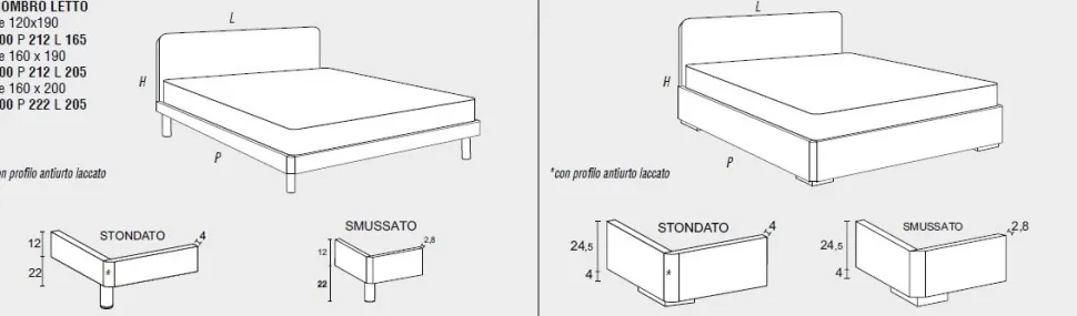 Letto matrimoniale Patrik linea New Season